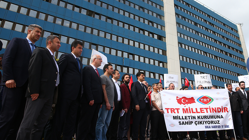 Birlik Haber-Sen, TRT çalışanlarına yönelik saldırıyı protesto etti